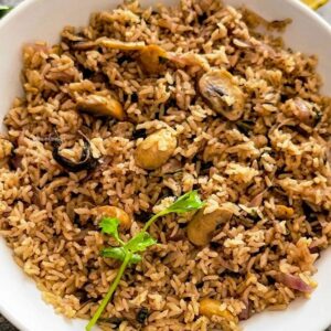 Hyderabadi Mushroom Biryani
